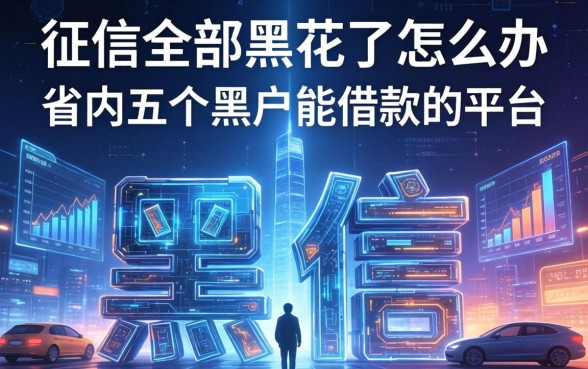 征信全都黑花了怎么办，省内五个黑户能借款的平台