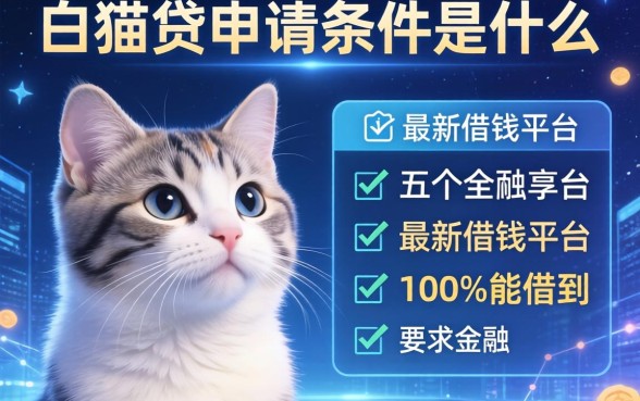 白猫贷申请条件是什么，分析五个最新借钱的平台100%能借到