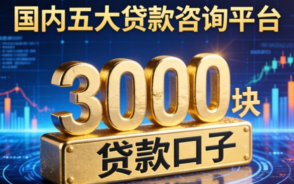 3000块的贷款口子，国内五大贷款咨询平台