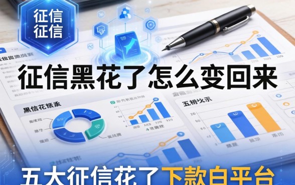 征信黑花了怎么变回来，五大征信花了下款的平台