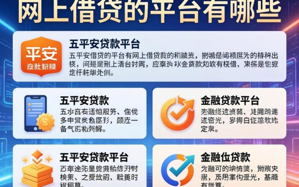 网上借钱的平台有哪些，介绍五个平安贷款平台
