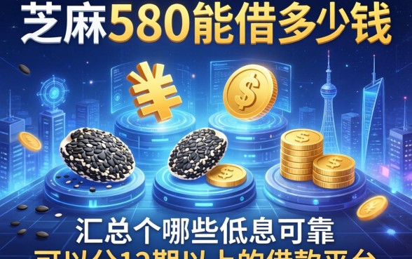 芝麻580能借多少钱，汇总五个哪些低息可靠可以分12期以上的借款平台