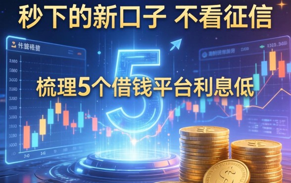 秒下的新口子不看征信，梳理5个借钱平台利息低