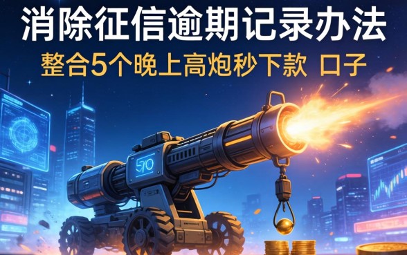 消除征信逾期记录办法，整合5个晚上高炮秒下款的口子