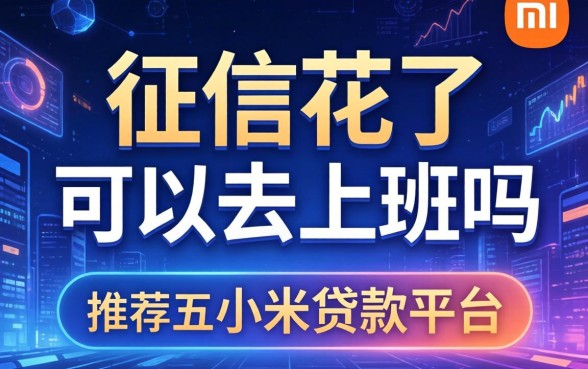 征信花了可以去上班吗，推荐五个小米贷款平台