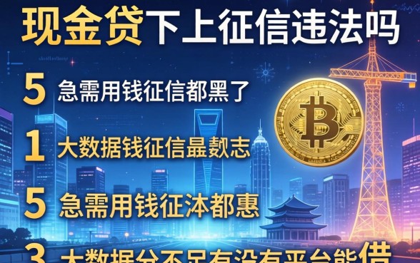 现金贷不上征信违法吗，例举5个急需用钱征信都黑了大数据分不足有没有平台能借