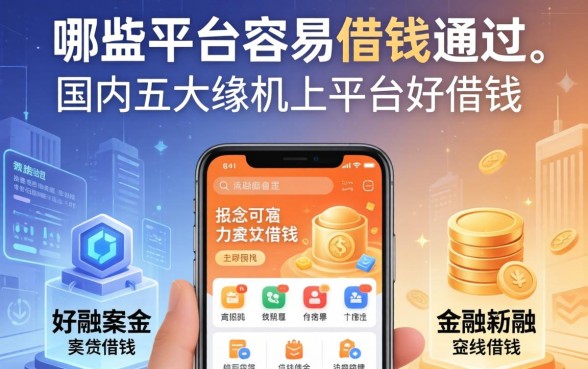 哪些平台容易借钱通过，国内五大手机上平台好借钱