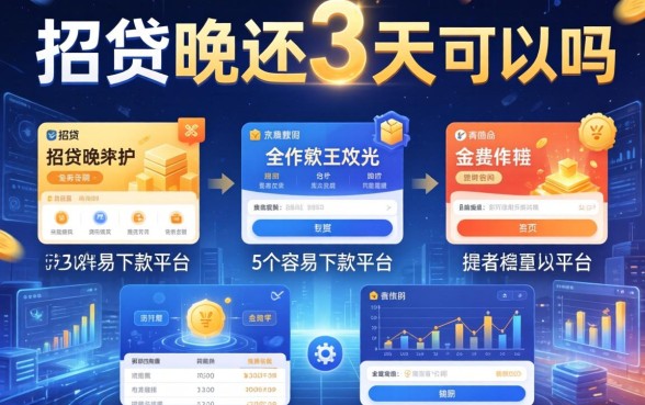 e招贷晚还3天可以吗，整合5个容易下款的平台