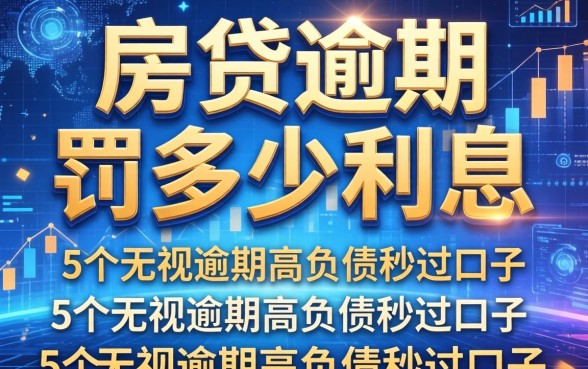 房贷逾期会罚多少利息，例举5个无视逾期高负债秒过口子