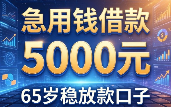 急用钱借款5000元，阐述5家65岁稳放款口子