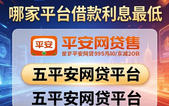 哪家平台借款利息最低，总结五个平安网贷平台