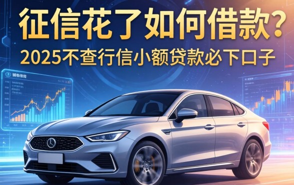 征信花了如何借款买车，总结五个2025不查征信小额贷款必下口子