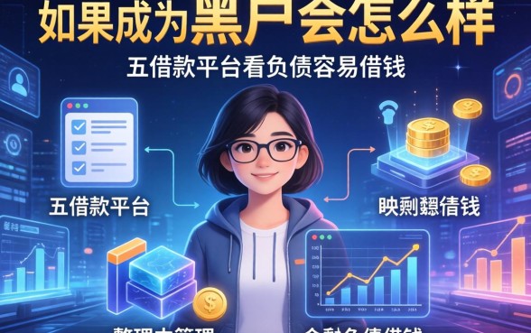 如果成为黑户会怎么样，整理五个借款平台不看负债容易借钱