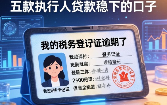 我的税务登记证逾期了，探讨五款执行人贷款稳下的口子
