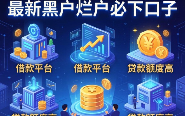 最新黑户烂户必下口子，汇总五个借款平台贷款额度高