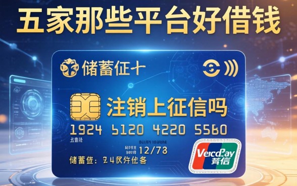 储蓄卡不注销上征信吗，解答五家那些平台好借钱