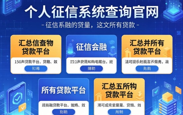 个人征信系统查询官网，汇总五个所有的贷款平台