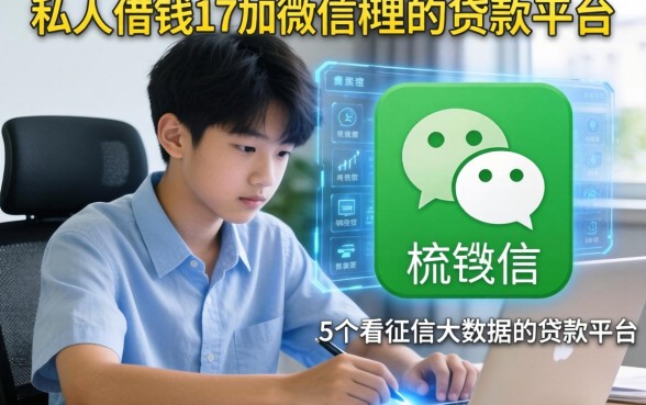 私人借钱17岁加微信，梳理5个不看征信大数据的贷款平台