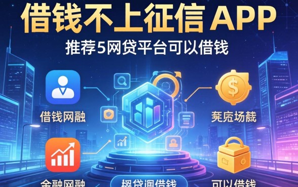 借钱不上征信的app，推荐五个网贷平台可以借钱