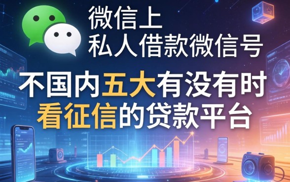 微信上私人借款微信号,国内五大有没有不看征信的贷款平台