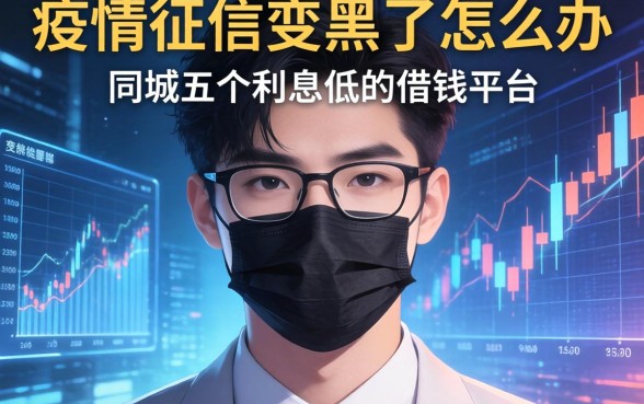 疫情征信变黑了怎么办，同城五个利息低的借钱平台