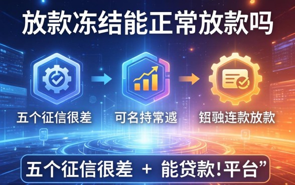 放款冻结能正常放款吗，分析五个征信很差能贷款的平台