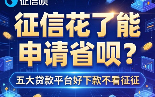 征信花了能申请省呗吗，五大贷款平台好下款不看征信