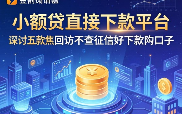 小额贷直接下款的平台，探讨五款不回访不查征信好下款的口子