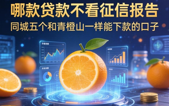 哪款贷款不看征信报告，同城五个和青橙山一样能下款的口子