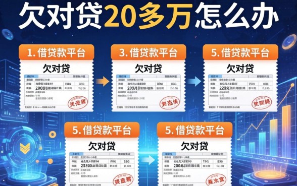 欠网贷20多万怎么办，例举5个借条贷款平台