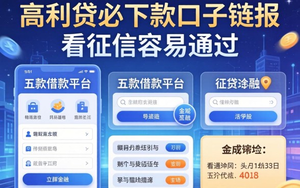 高利贷必下款口子链接，探讨五款借款平台不看征信容易通过
