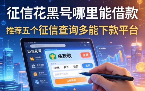 征信花黑户哪里能借款，推荐五个征信查询多能下款的平台