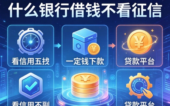 什么银行借钱不看征信，分析五个不看信用一定能下款的贷款平台
