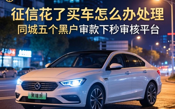 征信花了买车怎么办理，同城五个黑户夜晚下款秒审核的平台
