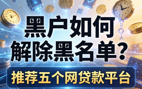 黑户如何解除黑名单呢，推荐五个网贷款平台