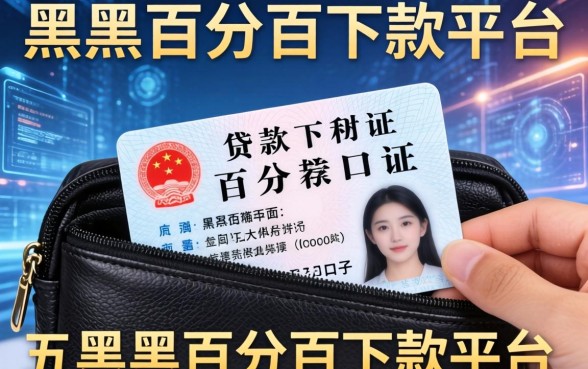 身份证贷款包下的口子，推荐五个黑户百分百下款的平台
