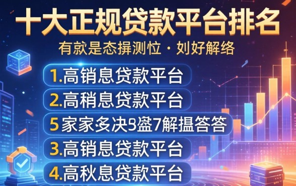 十大正规贷款平台排名，解答五家高利息贷款平台