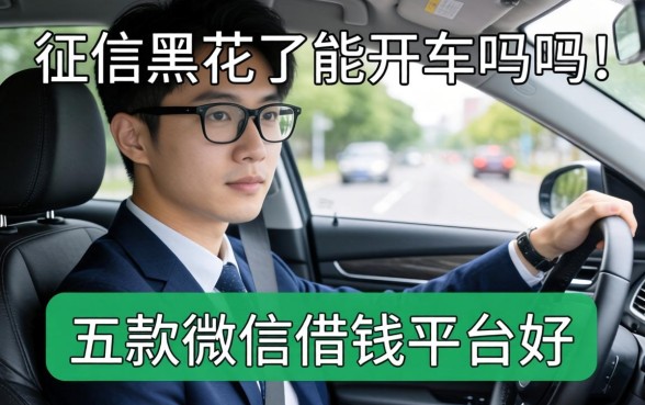 征信黑花了能开车吗吗，探讨五款微信借钱平台好