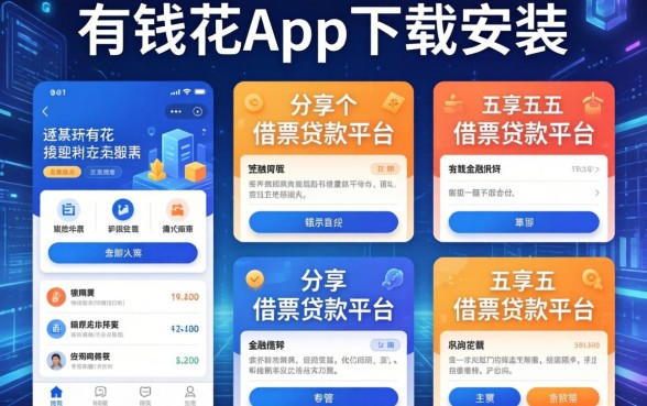 有钱花app下载安装，分享五个借条贷款平台