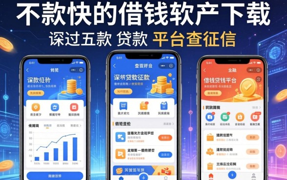 下款快的借钱软件下载，探讨五款贷款平台不查征信