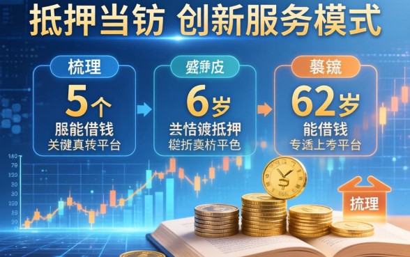抵押当铺创新服务模式，梳理5个62岁能借钱的平台