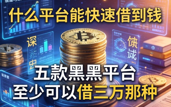 什么平台能快速借到钱，探讨五款黑户平台至少可以借三万那种