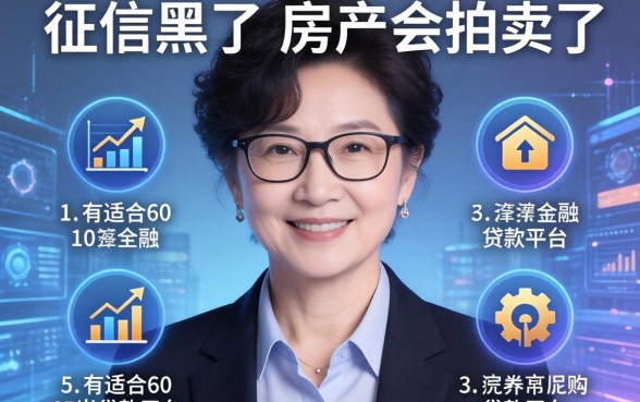 征信黑了房产会拍卖吗，梳理5个有适合60一65岁的贷款平台