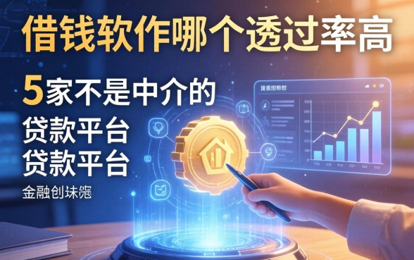 借钱软件哪个通过率高，阐述5家不是中介的贷款平台