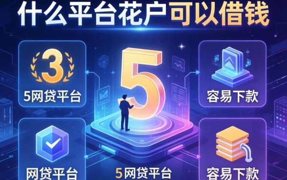 什么平台花户可以借钱，整合5个网贷平台容易下款
