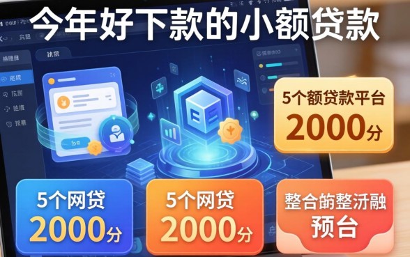 今年好下款的小额贷款，整合5个网贷2000的平台
