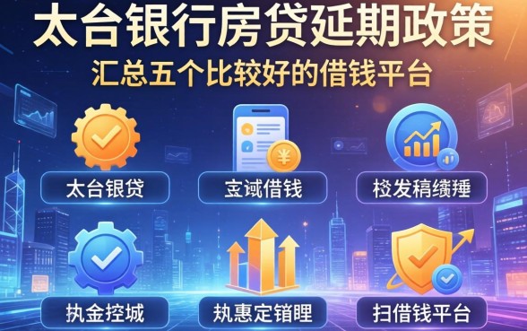 太仓银行房贷延期政策，汇总五个比较好的借钱平台