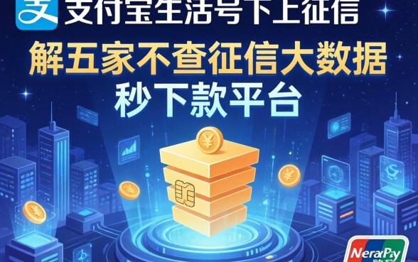 支付宝生活号不上征信，解答五家不查征信大数据的秒下款平台