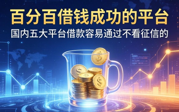 百分百借钱成功的平台，国内五大平台借款容易通过不看征信的