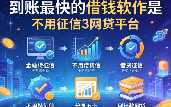 到账最快的借钱软件是，分享五个不用征信的网贷平台